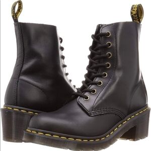 Dr. Martens Clemency Women's Leather Heeled Lace Up Boots Women 9